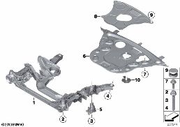 FRONT AXLE SUPPORT diagram for BMW 7 Series F01 LCI 750dX