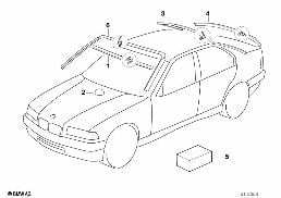 WINDOW MOUNTING PARTS diagram for BMW 3 Series E36 323i