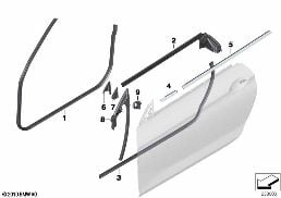 TRIM AND SEALS FOR DOOR, FRONT diagram for BMW 6 Series F12 650iX