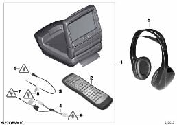 DVD-SYSTEM IN REAR COMPARTMENT diagram for BMW X1 E84 23dX
