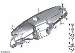 Döşeme gösterge paneli diagram for BMW 7 Series F03 750LiS