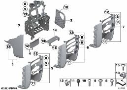 Anbauteile Instrumententafel unten diagram for BMW MINI R56 Cooper