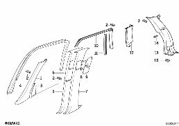 INTERIOR TRIMS AND PANELS diagram for BMW 5 Series E34 M5