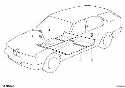 FLOOR COVERING diagram for BMW 5 Series E34 M5