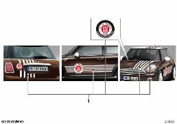 PIN-STRIPE DECAL KIT diagram for BMW MINI R56 LCI Cooper S