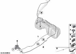 FUEL PIPE AND MOUNTING PARTS diagram for BMW X3 F25 35iX