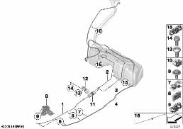 FUEL LINE / FUEL FILTER diagram for BMW X3 F25 28iX