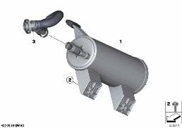 ACTIVATED CHARCOAL FILTER/MOUNTING PARTS diagram for BMW X3 F25 28iX