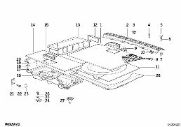 TRUNK TRIM PANEL diagram for BMW 5 Series E34 M5