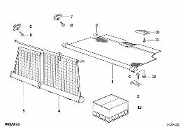 NETTED BLIND F SIGHT PROTECTION diagram for BMW 5 Series E34 M5