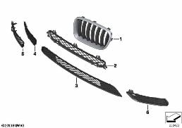 Bekleding sierelementen voor diagram for BMW X3 F25 28iX