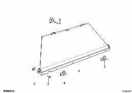 ROLLER SUN VIZOR, REAR DOOR diagram for BMW 5 Series E34 M5