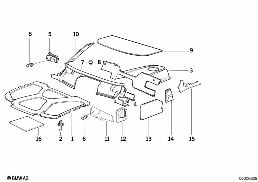 SOUND INSULATING FRONT diagram for BMW 3 Series E36 323i