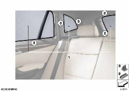 折畳式ローラー ブラインド diagram for BMW X3 F25 20dX