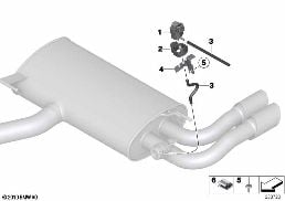 VACUUM CONTROL, EXHAUST FLAP diagram for BMW X3 F25 35iX