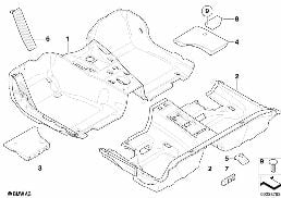 FLOOR COVERING diagram for BMW 1 Series E82 118d