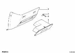 GLOVE BOX DRIVER SIDE diagram for BMW 5 Series E34 540i