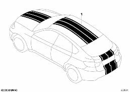 デカール ストライプ diagram for BMW X6 E71 30dX