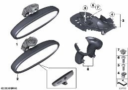 Innenspiegel manuell abblendbar diagram for BMW MINI R56 Cooper