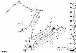 EDGE PROTECTOR / TRIM FOR ENTRY diagram for BMW 3 Series E93 335i
