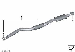 FRONT MUFFLER diagram for BMW X1 E84 18i