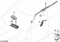 Airbag diagram for BMW MINI Paceman R61 Cooper
