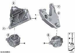 ENGINE SUSPENSION diagram for BMW 3 Series F30 335iX