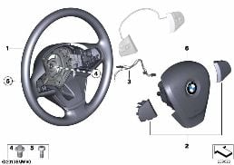 Volante de cuero diagram for BMW X3 F25 35iX