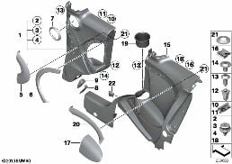 DOOR/SIDE TRIM, REAR RIGHT diagram for BMW MINI Clubman R55 LCI Cooper S