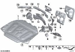 NOISE INSULATION, FRONT I diagram for BMW 6 Series F12 650iX