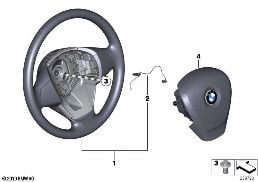 Volante airbag diagram for BMW X3 F25 20iX