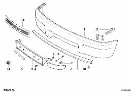 FRONT BUMPER TRIM, M TECHNIC