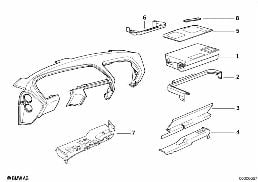 Airbag meerijder diagram for BMW 8 Series E31 850Ci