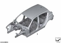 BODY SKELETON diagram for BMW 1 Series F20 LCI 118i