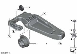 Βάση ανάρτησης κιβωτ.ταχυτήτων τετρακίν. diagram for BMW X4 F26 35iX