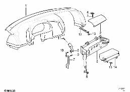 DASHBOARD COVERING/PASSENGER'S AIRBAG diagram for BMW 3 Series E36 323i