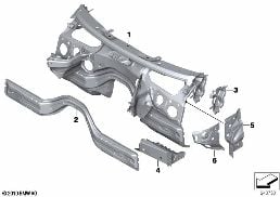 SPLASH WALL PARTS diagram for BMW 4 Series F32 425d