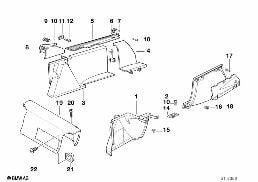 TRUNK TRIM PANEL diagram for BMW 5 Series E34 M5