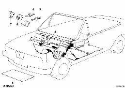 Geluidsisolatie diagram for BMW 3 Series E30 320i