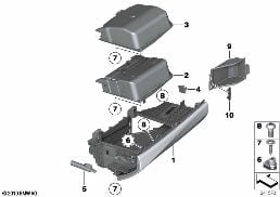 GLOVE BOX diagram for BMW 5 Series F11 550i