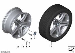 BMW LA WHEEL STAR SPOKE 367 - 19'' diagram for BMW 5 Series F11 LCI 520d