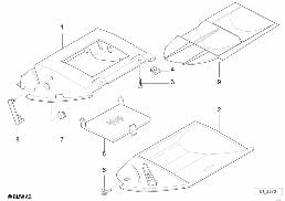 GLOVE BOX DRIVER SIDE diagram for BMW 7 Series E38 735iL