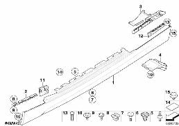 COVER DOOR SILL / WHEEL ARCH diagram for BMW 1 Series E82 118d
