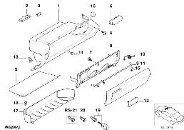 Handschuhkasten diagram for BMW 3 Series E36 318ti