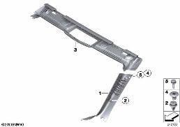 TRIM, WINDSHIELD COWL, INNER diagram for BMW 6 Series F12 650iX