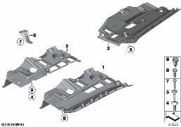 MOUNTING PARTS, I-PANEL, BOTTOM diagram for BMW X4 F26 28iX