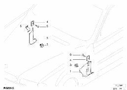 TRIM PANEL LEG ROOM diagram for BMW 7 Series E38 735iL