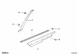 Scherm bekleding op zij diagram for BMW 3 Series E30 320i
