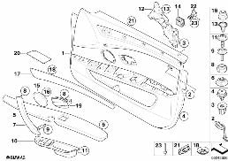 DOOR TRIM PANEL, FRONT / SIDE AIRBAG diagram for BMW 5 Series E60 LCI 523Li