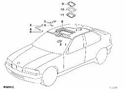 Dachhimmel / Haltegriff diagram for BMW 3 Series E36 318ti